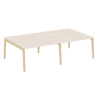 Onix Wood Рабочая станция OW.D.RS-4.3.8 Денвер Светлый/Дуб Светлый/Металл Белый 2760*1635*750