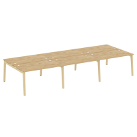 Onix Wood Рабочая станция OW.D.RS-6.3.8 Тиквуд Светлый/Дуб Светлый/Металл Белый 4140*1635*750
