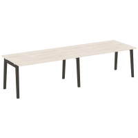 Onix Wood Стол переговорный (2 столешницы) OW.PRG-2.4 Денвер Светлый/Дуб Темный/Металл Антрацит 3160*980*750