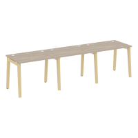 Onix Wood Рабочая станция OW.RS-3.1.7 Дуб Аттик/Дуб Светлый/Металл Белый 2940*720*750