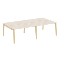 Onix Wood Рабочая станция OW.D.RS-4.3.7 Денвер Светлый/Дуб Светлый/Металл Белый 2760*1475*750