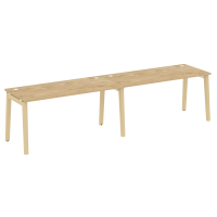 Onix Wood Рабочая станция OW.RS-2.4.7 Тиквуд Светлый/Дуб Светлый/Металл Белый 3160*720*750