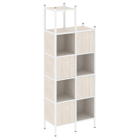 Loft Прямой стеллаж VR.L-20 Денвер Светлый/Металл Белый 862*446*2280