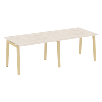 Onix Wood Стол переговорный (2 столешницы) OW.PRG-2.2 Денвер Светлый/Дуб Светлый/Металл Белый 2360*980*750