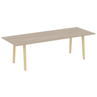 Onix Wood Direct Стол переговорный OW.PRG-25 Дуб Аттик/Дуб Светлый/Металл Белый 2580*980*750