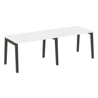 Onix Wood Рабочая станция OW.RS-2.2.8 Белый Бриллиант/Дуб Темный/Металл Антрацит 2360*800*750