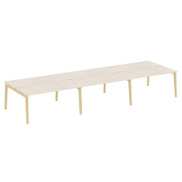 Onix Wood Рабочая станция OW.D.RS-6.4.7 Денвер Светлый/Дуб Светлый/Металл Белый 4740*1475*750