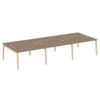 Onix Wood Рабочая станция OW.D.RS-6.3.8 Дуб Аризона/Дуб Светлый/Металл Белый 4140*1635*750