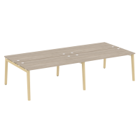 Onix Wood Рабочая станция OW.D.RS-4.4.7 Дуб Аттик/Дуб Светлый/Металл Белый 3160*1475*750