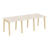 Onix Wood Стол переговорный (3 столешницы) OW.PRG-3.0 Денвер Светлый/Дуб Светлый/Металл Белый 2340*980*750