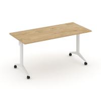 X-Pull Стол складной мобильный X.M-4.7 Тиквуд Светлый/Металл Белый 1580*720*753