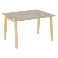 Onix Wood Стол переговорный (1 столешница) OW.PRG-1.2 Дуб Аттик/Дуб Светлый/Металл Белый 1180*980*750