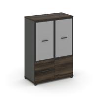 Concept Шкаф 1 широкая секция, 3 ниши CN.STS-312 RMB A Дуб Мали/Антрацит/Металл Антрацит/Сатин 836*420*1186