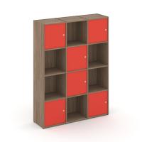 Locker plus Комплект №6 LK.K-006 Дуб Аризона/Красный 1188*350*1593