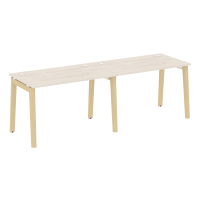 Onix Wood Рабочая станция OW.RS-2.2.7 Денвер Светлый/Дуб Светлый/Металл Белый 2360*720*750