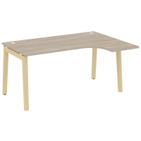 Onix Wood Стол эргономичный правый OW.SA-4 (R) Дуб Аттик/Дуб Светлый/Металл Белый 1580*1180*750 (800/460)