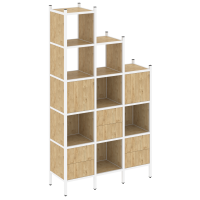 Loft Прямой стеллаж VR.L-22 Тиквуд Светлый/Металл Белый 1278*446*2280