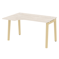 Onix Wood Стол эргономичный левый OW.SA-2 (L) Денвер Светлый/Дуб Светлый/Металл Белый 1380*980*750 (720/460)