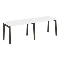 Onix Wood Рабочая станция OW.RS-2.2.7 Белый Бриллиант/Дуб Темный/Металл Антрацит 2360*720*750