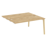 Onix Wood Стол-приставка двойной OW.D.SPR-4.7 Тиквуд Светлый/Дуб Светлый/Металл Белый 1580*1475*750