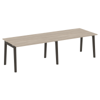 Onix Wood Стол переговорный (2 столешницы) OW.PRG-2.3 Дуб Аттик/Дуб Темный/Металл Антрацит 2760*980*750