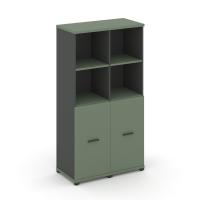 Concept Шкаф 2 узкие секции, 4 ниши CN.STU-421 A Кобо/Антрацит/Металл Антрацит 836*420*1554
