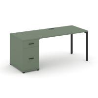 Concept Распаш. шкаф опорный/приставной с надставкой низ. CN.SOPR-003 W Дуб Мали/Антрацит/Металл Белый 720*420*1140