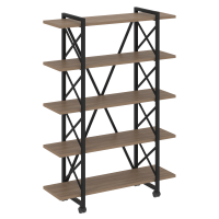 Loft Стеллаж на колесных опорах-5 полок VR.L-MST.K-5.8V Дуб Аризона/Металл Черный 1200*400*1704