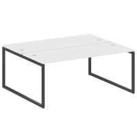 Metal System Quattro Рабочая станция на О-образном м/к 40БО.РАС-СП-2.5 Белый/Металл Антрацит 1800*1475*750