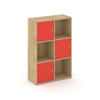 Locker plus Комплект №2 LK.K-002 Тиквуд Светлый/Красный 798*350*1203