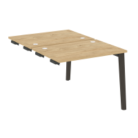 Onix Wood Стол-приставка двойной OW.D.SPR-1.7 Тиквуд Светлый/Дуб Темный/Металл Антрацит 980*1475*750