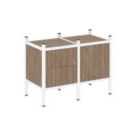 Loft Прямой стеллаж VR.L-01 Дуб Аризона/Металл Белый 862*446*636