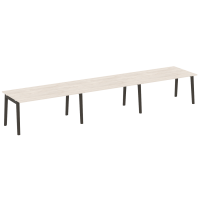 Onix Wood Стол переговорный (3 столешницы) OW.PRG-3.4 Денвер Светлый/Дуб Темный/Металл Антрацит 4740*980*750