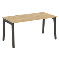 Onix Wood Стол письменный OW.SP-4.8 Тиквуд Светлый/Дуб Темный/Металл Антрацит 1580*800*750