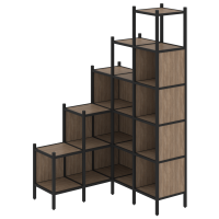 Loft Угловой внутренний стеллаж VR.L-49 Дуб Аризона/Металл Черный 1278*1278*2280