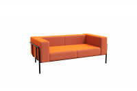 Flex Диван двухместный FLX-2 Velvet Lux 72/Металл Черный 1750*915*690