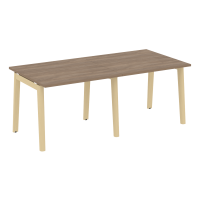 Onix Wood Стол переговорный (2 столешницы) OW.PRG-2.1 Дуб Аризона/Дуб Светлый/Металл Белый 1960*980*750