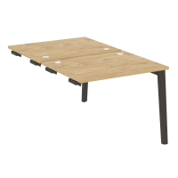 Onix Wood Стол-приставка двойной OW.D.SPR-1.8 Тиквуд Светлый/Дуб Темный/Металл Антрацит 980*1635*750