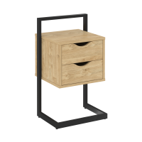 Loft Тумба приставная VR.L-PY2 Тиквуд Светлый/Металл Черный 450*409*792