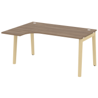 Onix Wood Стол эргономичный левый OW.SA-4 (L) Дуб Аризона/Дуб Светлый/Металл Белый 1580*1180*750 (800/460)