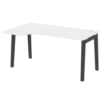 Onix Wood Стол эргономичный левый OW.SA-1 (L) Белый Бриллиант/Дуб Темный/Металл Антрацит 1580*980*750 (720/460)