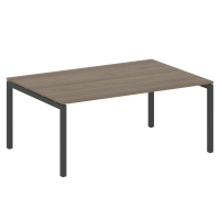 Metal System Quattro Переговорный стол (1 столешница) на П-образном м/к 50БП.ПРГ-1.5 Вяз Благородный/Металл Антрацит 1800*1235*750
