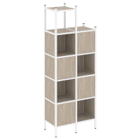 Loft Прямой стеллаж VR.L-20 Дуб Аттик/Металл Белый 862*446*2280
