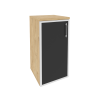 Onix Шкаф низкий узкий левый O.SU-3.2 R (L) black Тиквуд Светлый/Стекло Black 400*420*823
