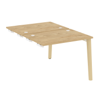 Onix Wood Стол-приставка двойной OW.D.SPR-1.7 Тиквуд Светлый/Дуб Светлый/Металл Белый 980*1475*750