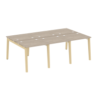 Onix Wood Рабочая станция OW.D.RS-6.0.7 Дуб Аттик/Дуб Светлый/Металл Белый 2340*1475*750