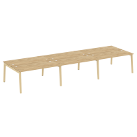 Onix Wood Рабочая станция OW.D.RS-6.4.7 Тиквуд Светлый/Дуб Светлый/Металл Белый 4740*1475*750