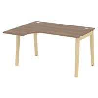 Onix Wood Стол эргономичный левый OW.SA-3 (L) Дуб Аризона/Дуб Светлый/Металл Белый 1380*1180*750 (800/460)