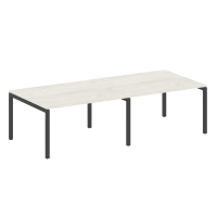 Metal System Quattro Переговорный стол (2 столешницы) на П-образном м/к 50БП.ПРГ-2.3 Дуб Наварра/Металл Антрацит 2800*1235*750