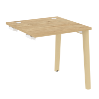 Onix Wood Стол-приставка OW.SPR-0.8 Тиквуд Светлый/Дуб Светлый/Металл Белый 780*800*750